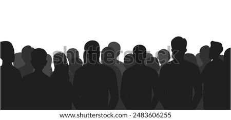 crowd of people black silhouette