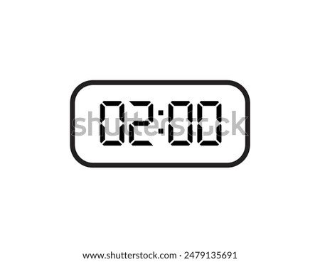 digital clock with information sign