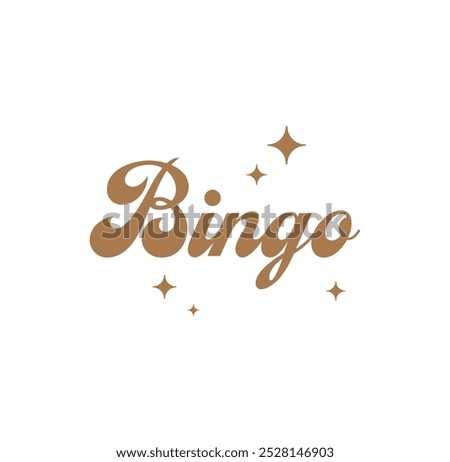 bingo text vector logo design