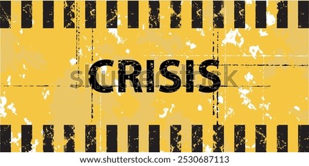 crisis text yellow information sign