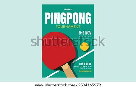 Ping Pong Tournament Flyer Design