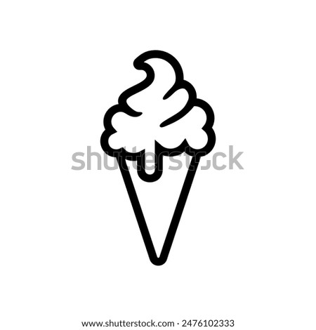 Ice Cream line icon vector design template and illustration with editable stroke