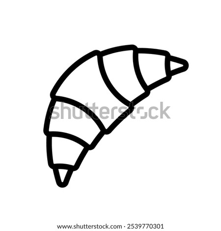 Croissant line icon vector design template and illustration with editable stroke