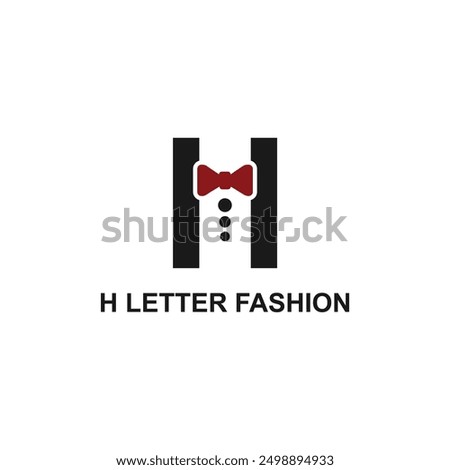 logo tie with letter h vector design fashion man