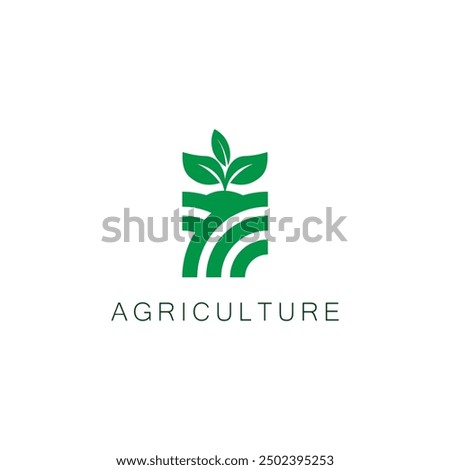 Agriculture logo template suitable for businesses and product names. This stylish logo design could be used for different purposes for a company, product, service or for all your ideas.