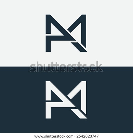 AMP Logo. Vector Graphic Branding Letter Element. different Background. AMP letter linked modern creative vector logo template

