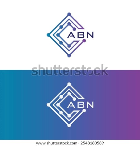 abn tech initial logo design icon for technology, Digital, Tech business, abn tech logo, abn technology logo
