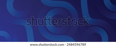 Abstract blue background. Geometric lines pattern. Shiny blue gradient lines. Futuristic technology graphic design. Suit for business, cover, header, wallpaper, corporate, website, flyer