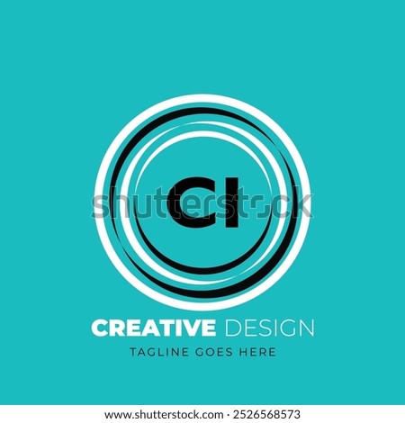 CI letter logo creative design. CI unique design. Vector illustration