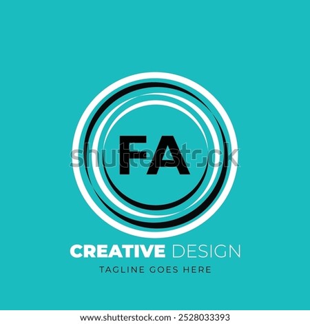 FA letter logo creative design. FA unique design. Vector illustration