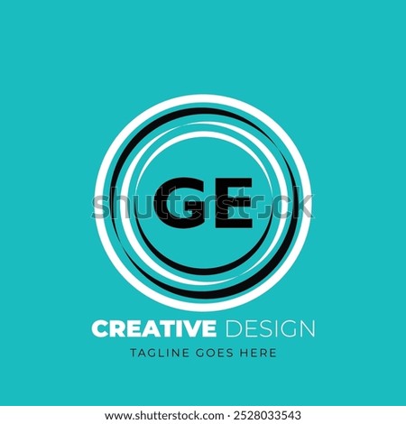 GE letter logo creative design. GE unique design. Vector illustration