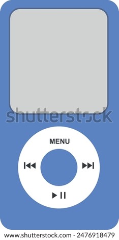 An illustrated vector of an ipod