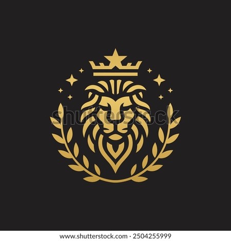 The heraldic lion king logo symbolizes unwavering strength and leadership, embodying royalty and authority.