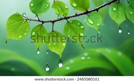 Similar – Image, Stock Photo colourful leaf with drops