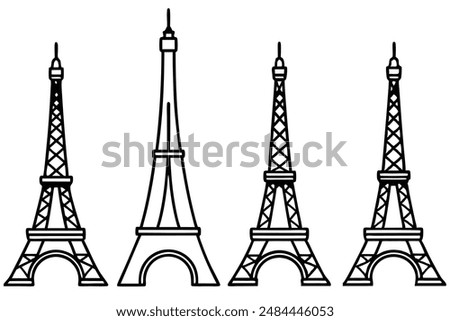 Eiffel Tower illustration bringing the charm of Paris to unique artwork