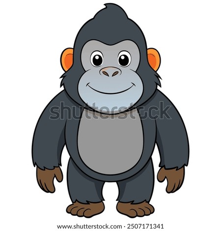 a cartoon of a gorilla