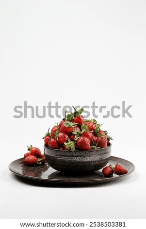 Similar – Image, Stock Photo Fresh strawberry in clean water