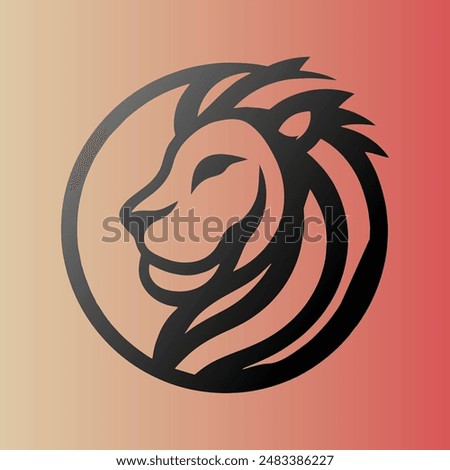 lion head logo vector design