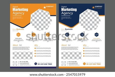 Explore these premium editable flyer templates for digital marketing agencies. Perfect for promoting business services, featuring clean layouts, placeholders, and modern design elements.