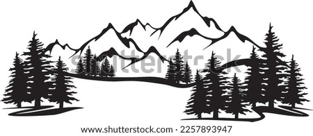 Similar – Image, Stock Photo Black and white forest in winter