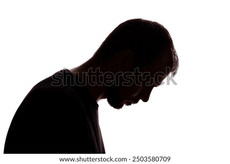 Similar – Image, Stock Photo portrait one sad man