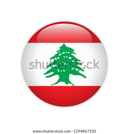 Lebanon flag on button