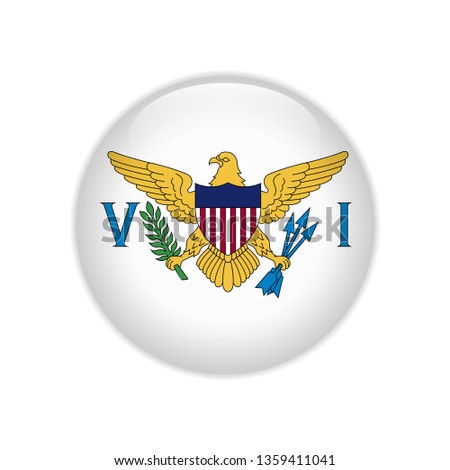 Flag United States Virgin Islands button