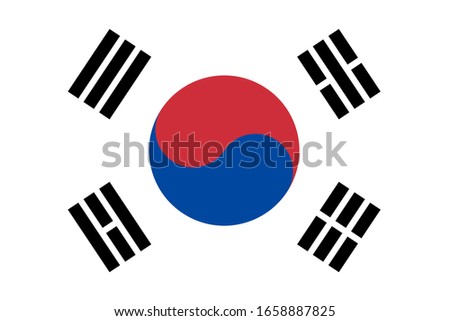 flag of South Korea. Vector illustration