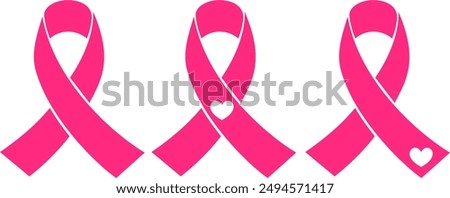 High-Quality Breast Cancer Ribbon Vector EPS for Awareness Campaigns, Perfect for Fundraisers and Events #03A
