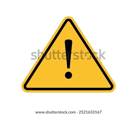 Attention Icon. Exclamation danger sign. Danger caution or alert risk warning vector symbol. safety notice sign. warning, precaution, attention, alert icon.