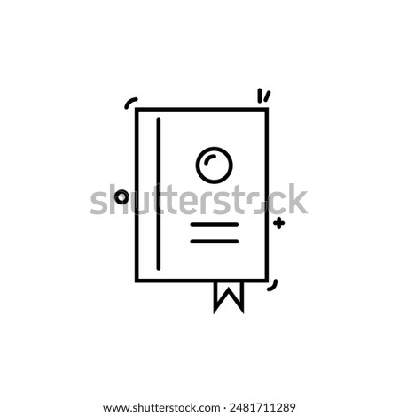 Book icon vector art on white background.