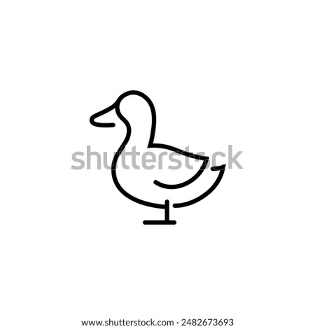 Duck icon in flat design vector