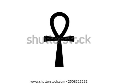 Ankh symbol icon design vector illustration in black color.