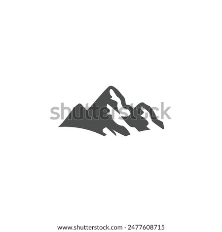 vector mountain logo. It can be used as a logo for a brand of climbing equipment or as a logo for a company on the slopes of a mountain.