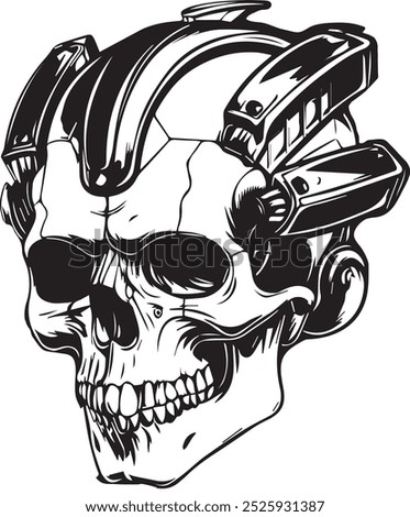 human skull vector and illustration