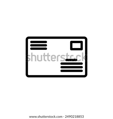 postcard icon vector design template elegant style