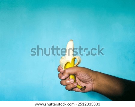 Similar – Image, Stock Photo Condom on banana in hand of crop person