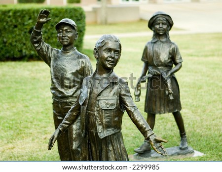 statues at Austin, Texas Capital