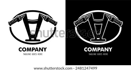 Black and white BMX bike handlebar logo