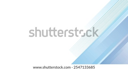 Vector blue abstract geometric background with gradient rectangle and line stripes on white background. Modern corporate concept design for presentation background, banner, poster, cove