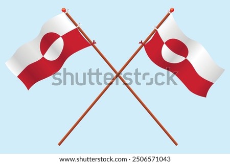 Greenland Flag icon illustration. For education about the country of Greenland.