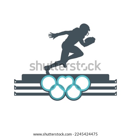 American football medal hanger, laser cutting file, vector image