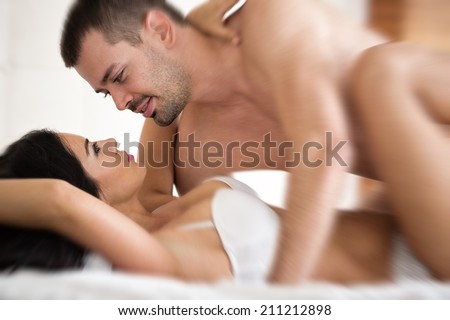 Young passion couple in bedroom