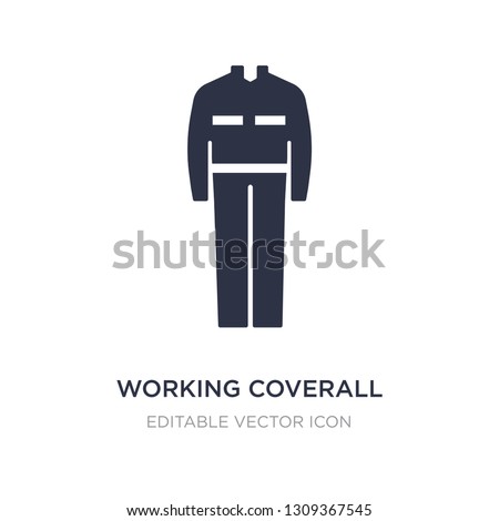 working coverall icon on white background. Simple element illustration from Fashion concept. working coverall icon symbol design.