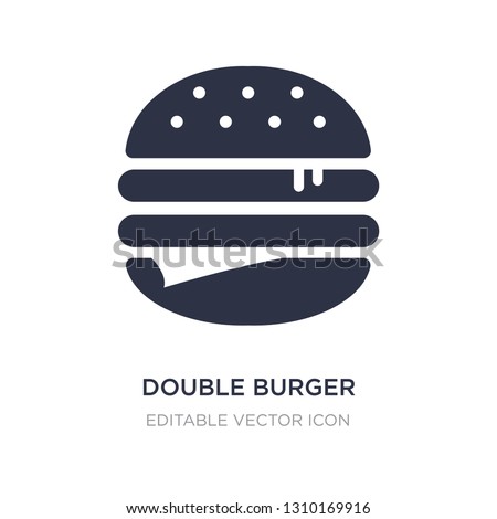 double burger icon on white background. Simple element illustration from Food concept. double burger icon symbol design.