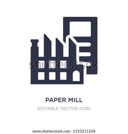 paper mill icon on white background. Simple element illustration from General concept. paper mill icon symbol design.