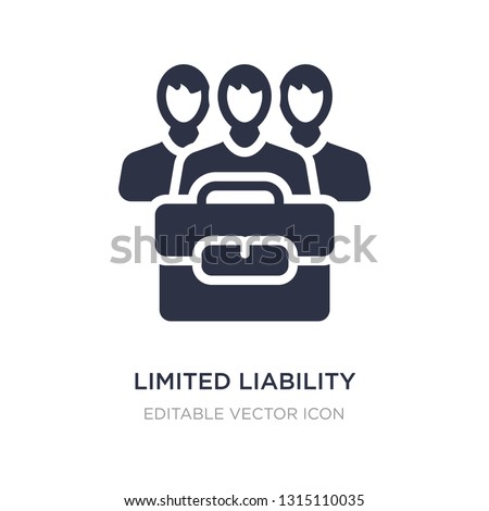 limited liability icon on white background. Simple element illustration from Other concept. limited liability icon symbol design.