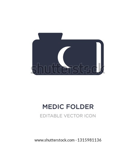 medic folder icon on white background. Simple element illustration from Animals concept. medic folder icon symbol design.