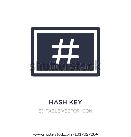 hash key icon on white background. Simple element illustration from Shapes concept. hash key icon symbol design.