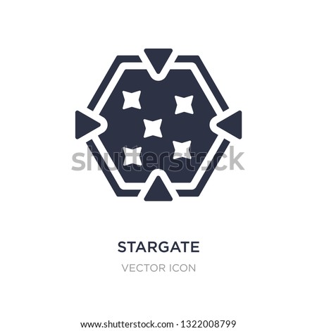 stargate icon on white background. Simple element illustration from Astronomy concept. stargate sign icon symbol design.